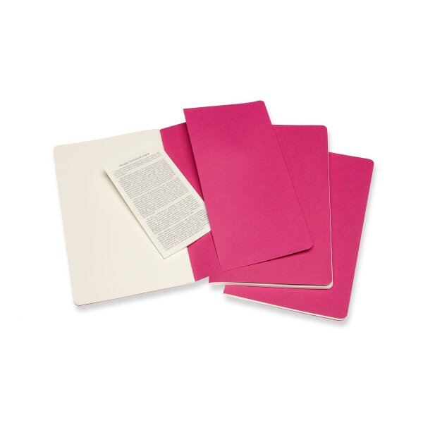 MOLESKINE Carnet Cahier 3er Set A5 647629681 pink, blanc 80 feui.