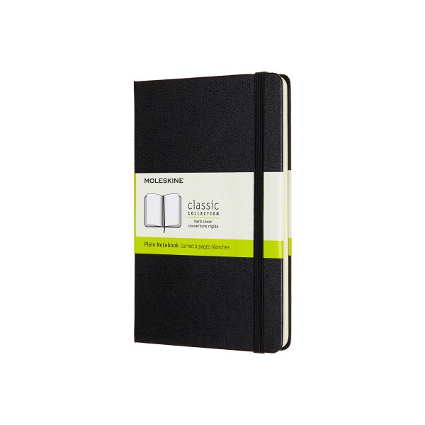 MOLESKINE Carnet Medium HC 18,2x11,8cm 626604 en blanc, noir, 208 pages