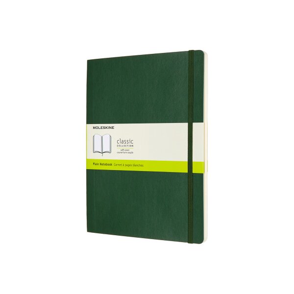 MOLESKINE Carnet XL SC 25x19cm 600066 en blanc, vert, 192 pages