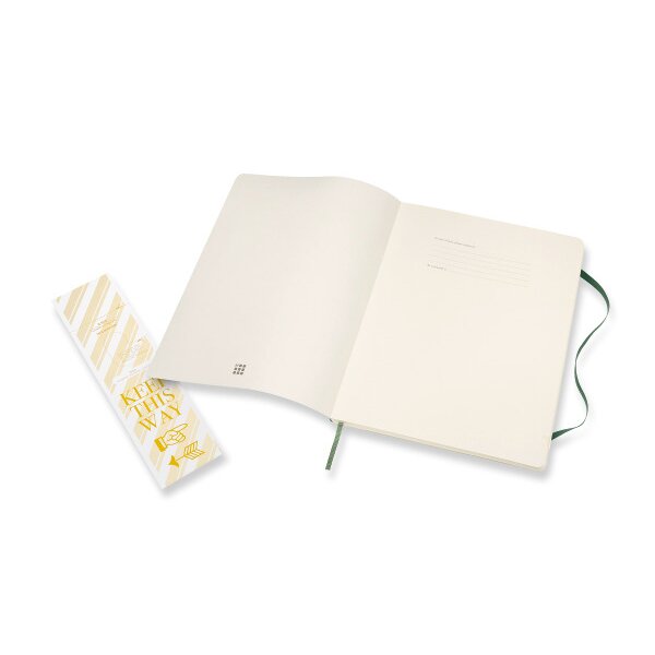 MOLESKINE Carnet XL SC 25x19cm 600066 en blanc, vert, 192 pages