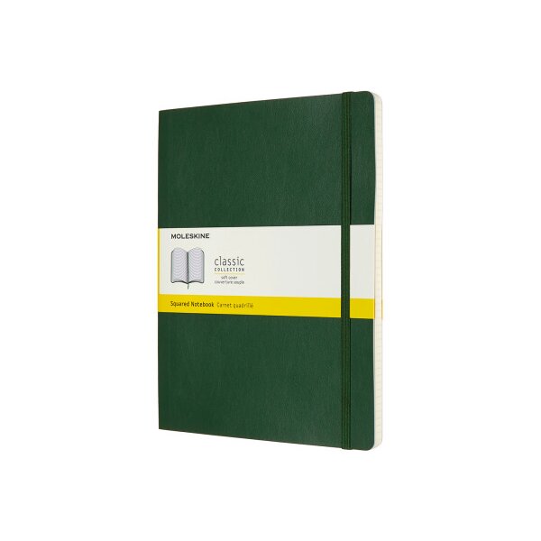 MOLESKINE Carnet XL SC 25x19cm 600073 quadrillé, vert, 192 pages