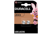 DURACELL Knopfbatterie Specialty LR43 LR43, 1.5V 2...