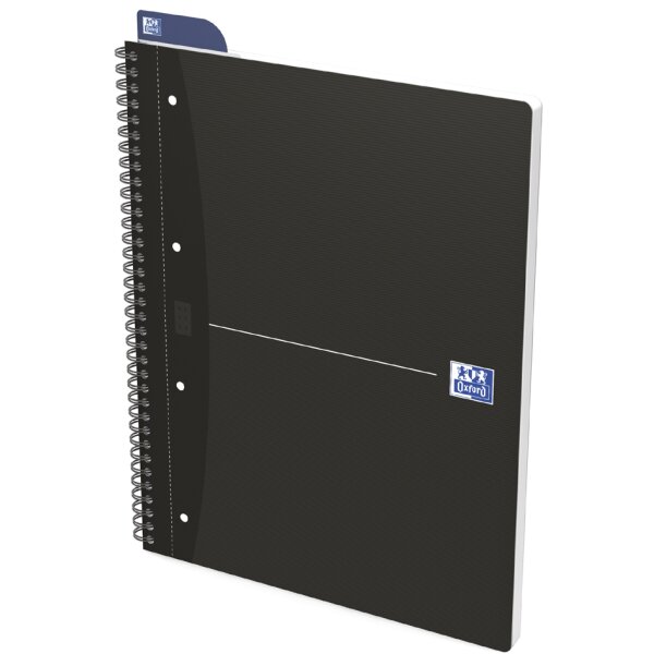 Oxford Collegeblock "Smart Black", DIN A4+, schwarz, kariert
