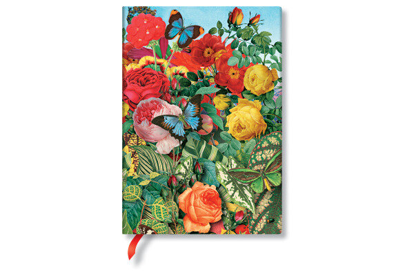 PAPERBLANKS Notizbuch Schmetterlingsgarten PB5450-4 130×180mm, blanko, 144 S.
