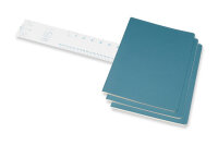 MOLESKINE Notizheft XL 3x 25x19cm 629605 liniert,lebhaftes blau,120 S.