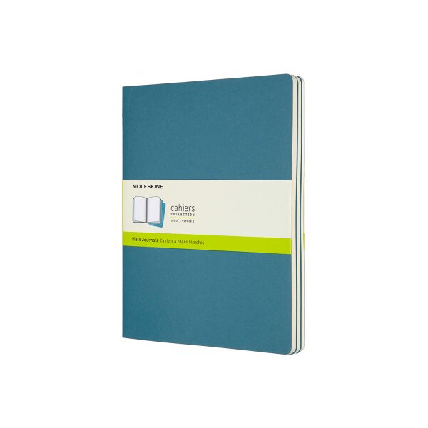 MOLESKINE CahierxL 3x 25x19cm 629636 en blanc,vivid bleu,120 pages
