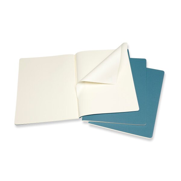 MOLESKINE CahierxL 3x 25x19cm 629636 en blanc,vivid bleu,120 pages