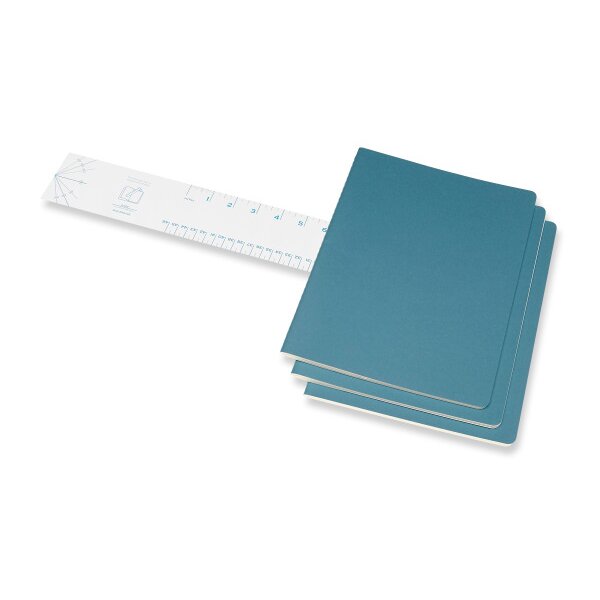 MOLESKINE CahierxL 3x 25x19cm 629636 en blanc,vivid bleu,120 pages