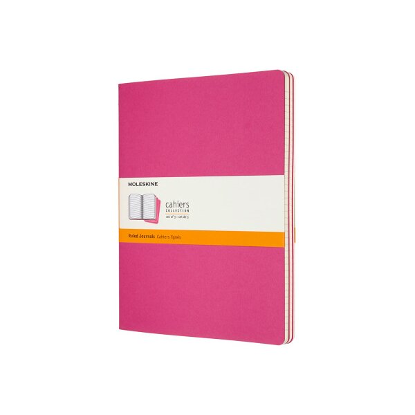 MOLESKINE CahierxL 3x 25x19cm 629667 ling&eacute;, pink, 120 pages