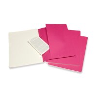 MOLESKINE CahierxL 3x 25x19cm 629667 lingé, pink, 120 pages