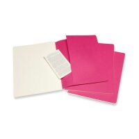 MOLESKINE CahierxL 3x 25x19cm 629698 en blanc, pink, 120 pages