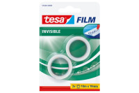 TESA Tesafilm 19mmx10m 57649-00001 invisible 2 Rollen