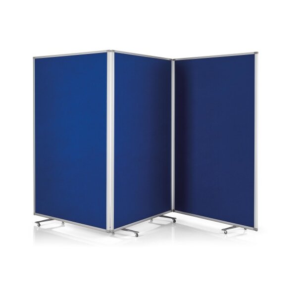MAGNETOPLAN Pr&auml;sentationswand mobil 1112003 3610x1800x370mm blau