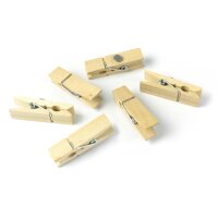 TRENDFORM Magnete WOODY KLIP TF2930 6er Set, naturholz