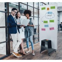 sigel Tableau blanc mobile Meet up, blanc/argent