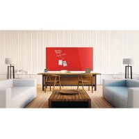 MAGNETOPLAN Design-Glasboard 1500x1000mm 13408006 rot, magnetisch