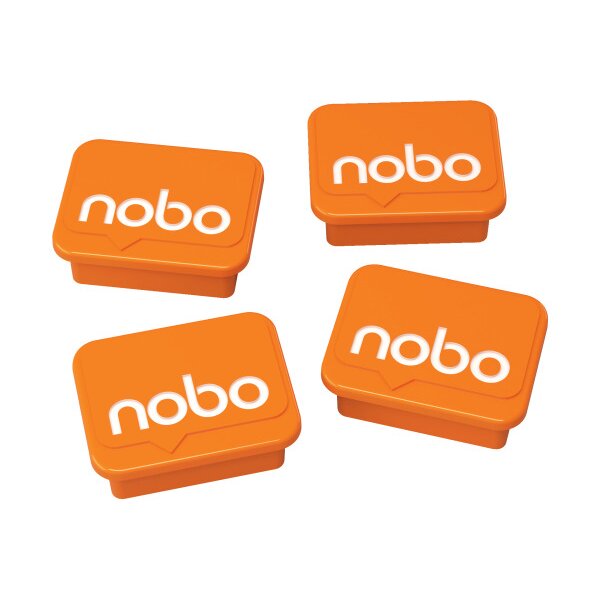 NOBO Aimants 18x22mm 1905327 orange 4 pcs.