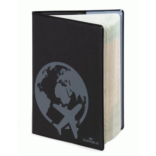 DURABLE Etui passeport RFID SECURE, noir