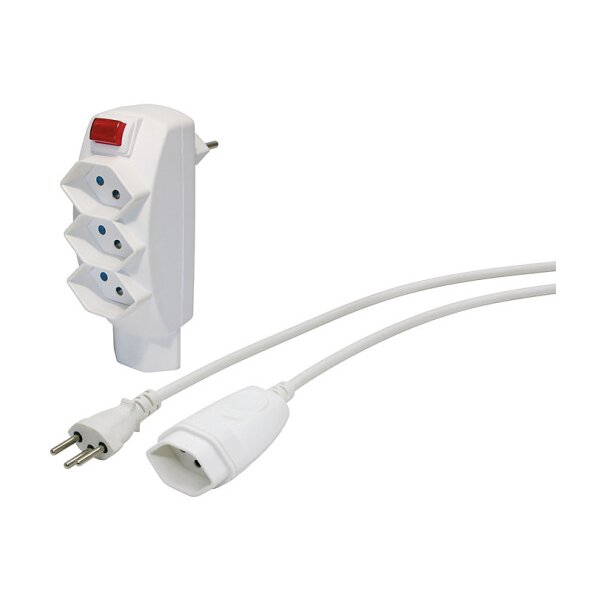 STEFFEN Kabel-Set 5m 03S216555 weiss 4 Stecker