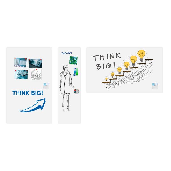 LEGAMASTER Whiteboard 200x119.5x3.2cm 7-106112 Wall-UP Stahl emailliert