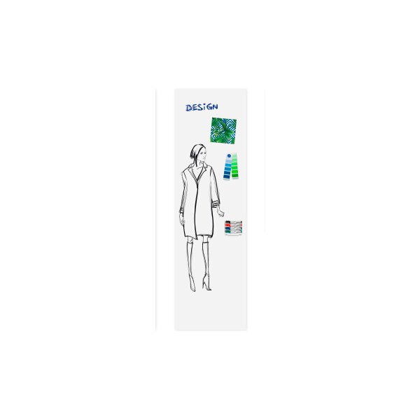 LEGAMASTER Whiteboard 59.5x200x3.2cm 7-106126 Wall-UP Stahl emailliert
