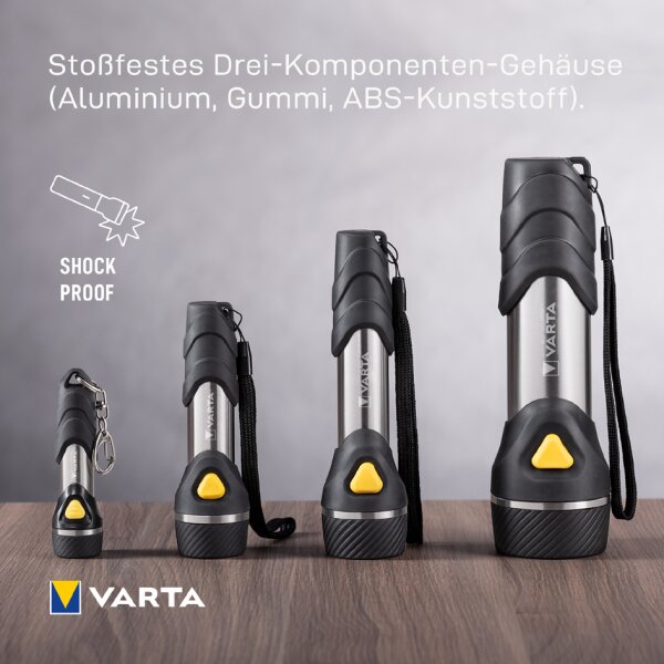 VARTA Lampe de poche Day Light Multi LED F10, avec piles