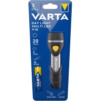 VARTA Lampe de poche Day Light Multi LED F10, avec piles