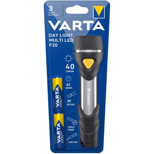 VARTA Taschenlampe "Day Light" Multi LED F20, inkl. Batterie