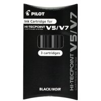 PILOT Tintenpatronen für Tintenroller V5 V7, schwarz