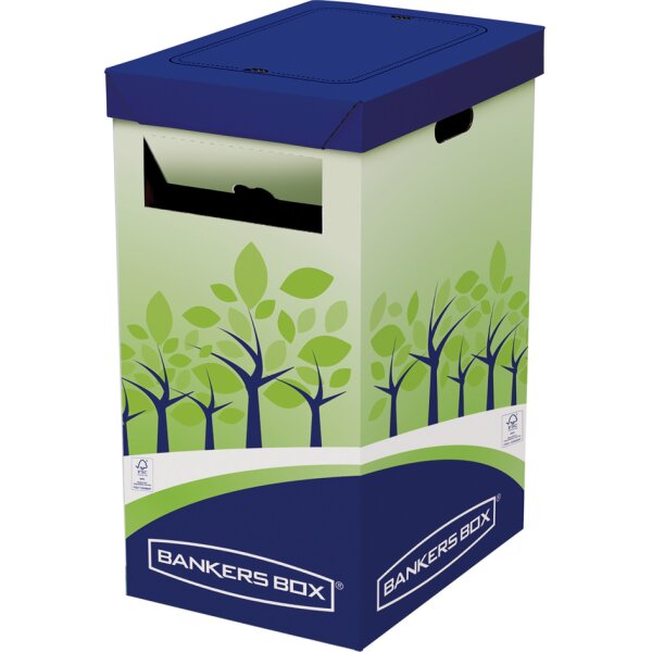 Fellowes BANKERS BOX Recycling-Beh&auml;lter, gross, gr&uuml;n blau