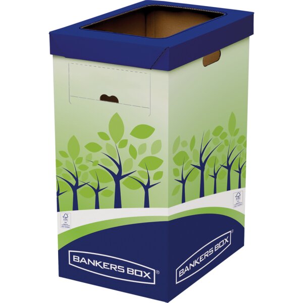 Fellowes BANKERS BOX Recycling-Beh&auml;lter, gross, gr&uuml;n blau