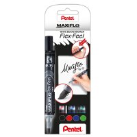 Pentel Marqueur pour tableau blanc Maxiflo Flex-Feel, kit