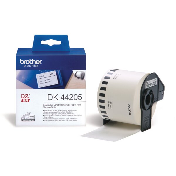 PTOUCH Support pap.cont. 62mmx30.48m DK-44205 QL-500/550 blanc rouleau