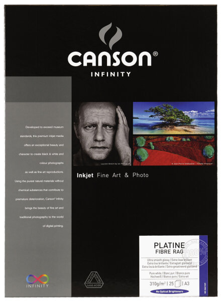 CANSON INFINITY Fotopapier "Platine Fibre Rag", 310 g qm,A3