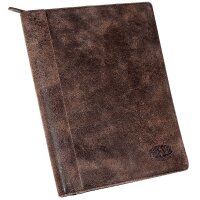 PRIDE&SOUL Schreibmappe, für DIN A4, Leder, braun