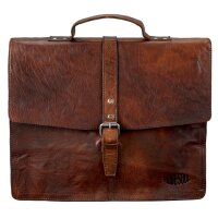 PRIDE&SOUL Aktentasche "JAYDEN", Leder, braun