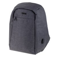 Lightpak Sac à dos SAFEPAK, avec port USB, gris