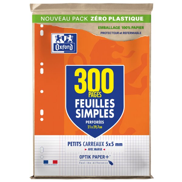 Oxford Feuilles simples perfor&eacute;es, A4, quadrill&eacute;, Offre