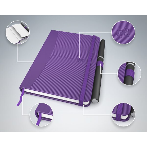 Oxford Notizbuch "Signature", B5, kariert, leuchtende Farben