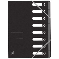 Oxford Trieur Top File+, A4, 8 compartiments, noir