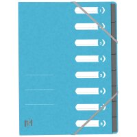 Oxford Trieur Top File+, A4, 8 compartiments, bleu clair