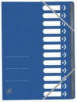 Oxford Trieur Top File+, A4, 12 compartiments, bleu