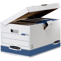Fellowes BANKERS BOX SYSTEM Archiv-Klappdeckelbox Maxi, blau