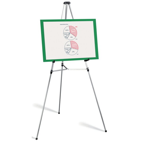 nobo Pr&eacute;sentoir t&eacute;l&eacute;scopique pour tableau, aluminium blanc