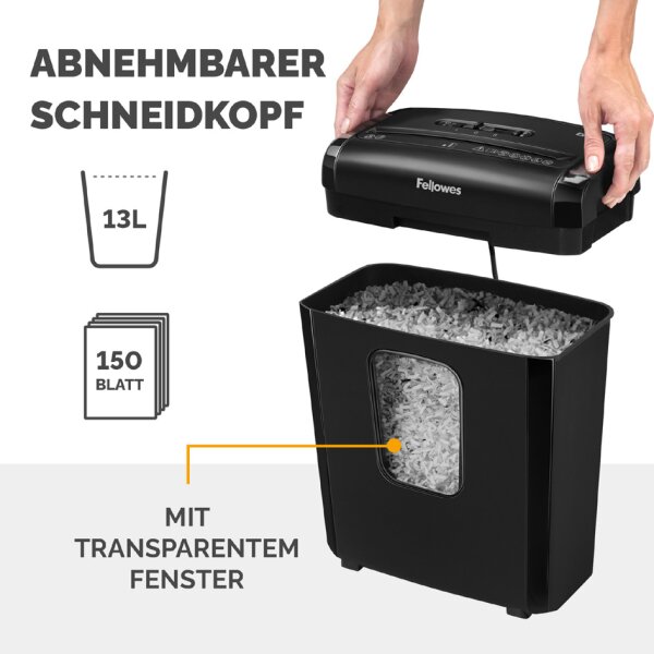 Fellowes Destructeur de documents Powershred 6M, noir