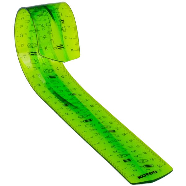 Kores Règle plate Elastik, 300 mm, plastique, incassable