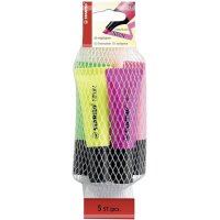 STABILO Surligneur NEON, dans un filet de 5