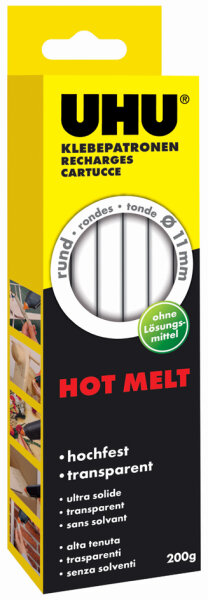 UHU Heissklebepatrone Hot Melt, 200 g, transparent
