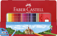 FABER-CASTELL Crayons de couleurs CASTLE, étui...