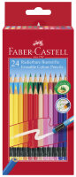 FABER-CASTELL Crayon de couleur gommable, étui...
